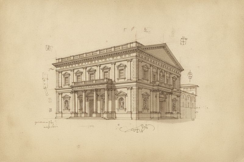 Sketch of Galleria dell'Accademia, Florence
