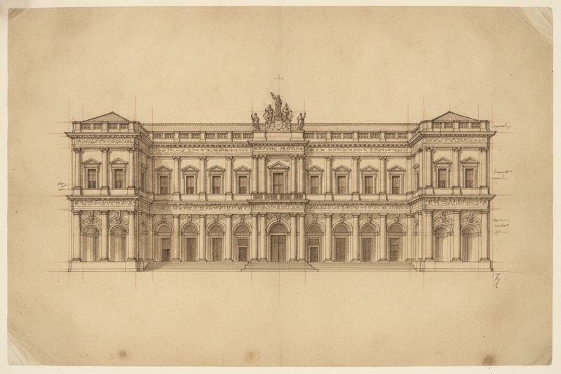 Sketch of Capitoline Museums, Rome