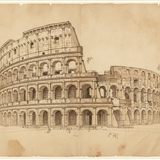 Sketch of Colosseum, Rome